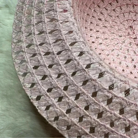 Pink Straw Hat Girls Flower Size 5T - Picture 14 of 16